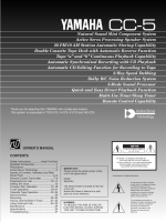 Yamaha CC-5 - Owners Manual 